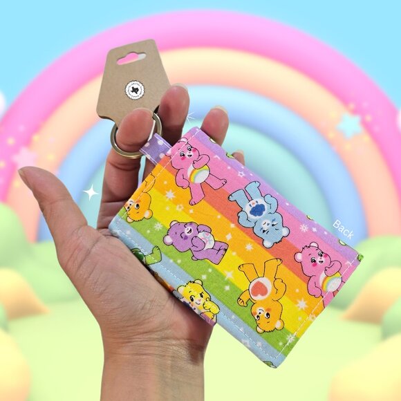 Handmade Care Bears Fabric Card Wallet with Keyring - Picture 6 of 9